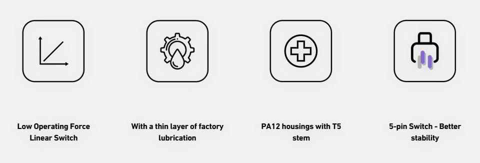 Akko Stellar Rose Linear Switches (10 pack) £3.00