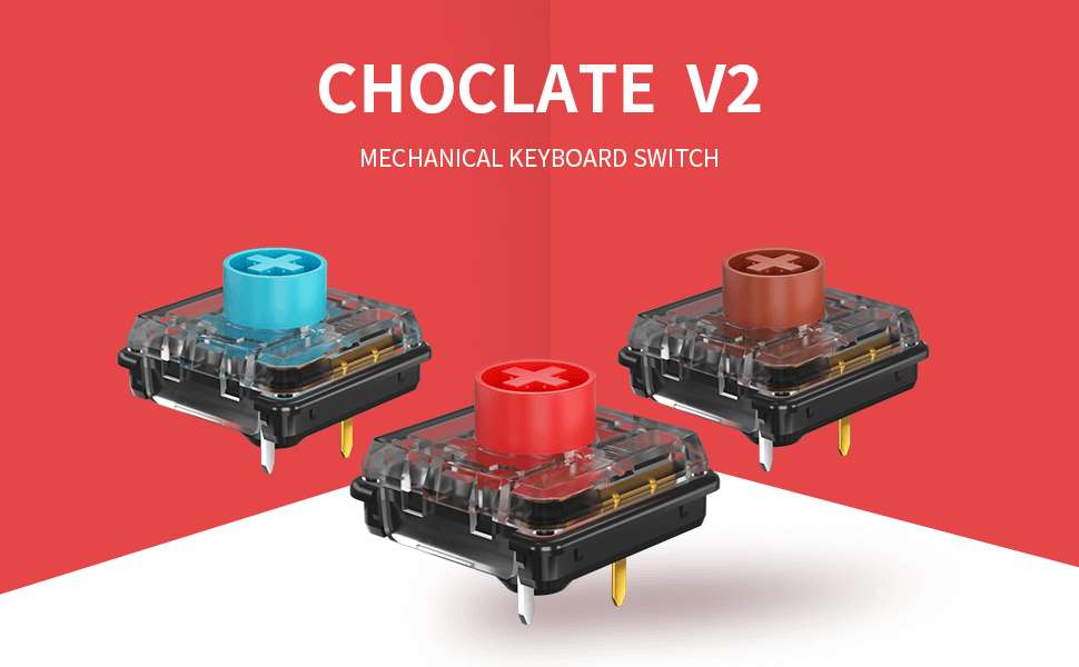 Kailh Low Profile Choc Red V2 (10 Pack)