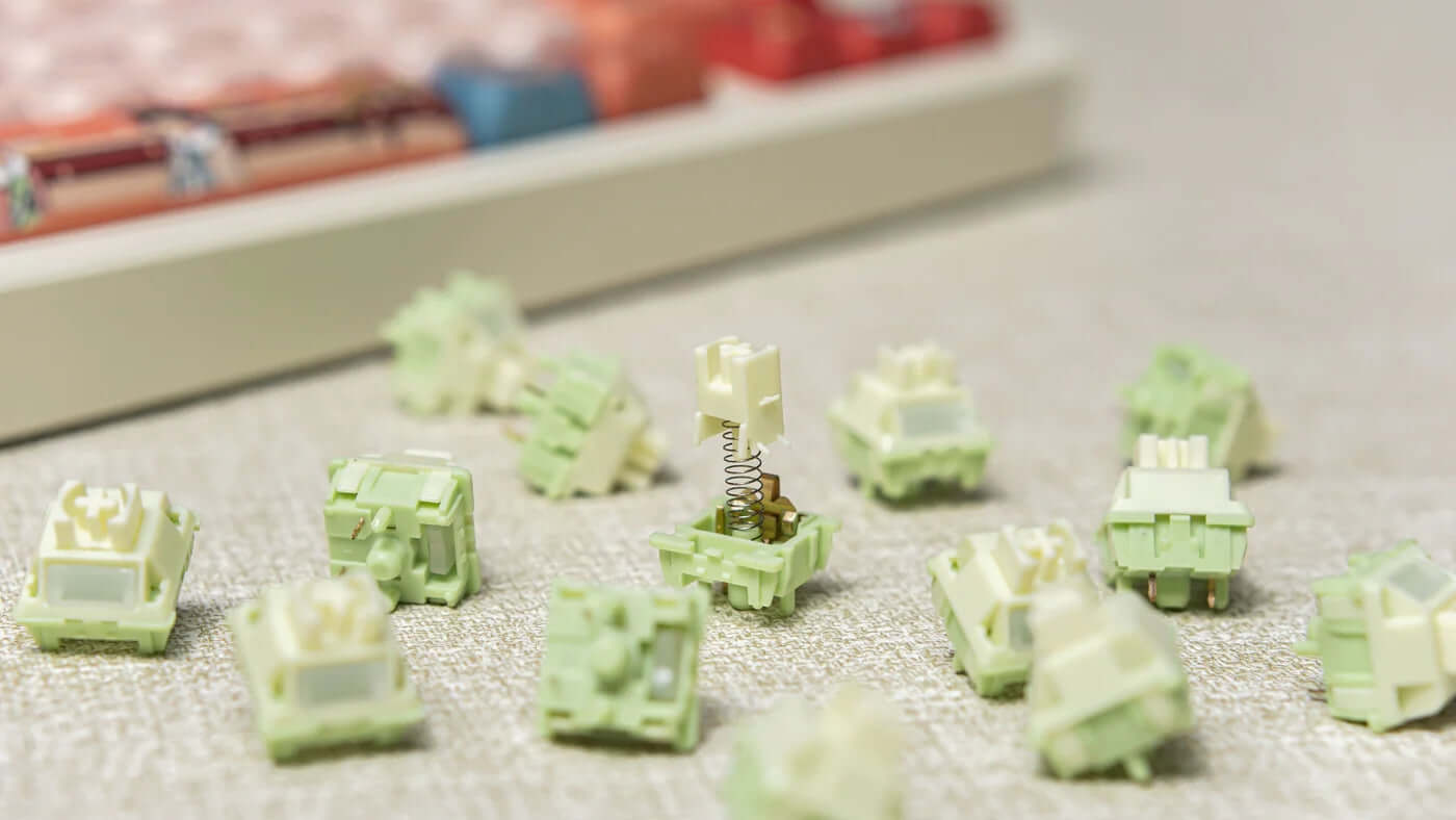 LCET Milky Green Silent Linear Switch (10 Pack) £2.25