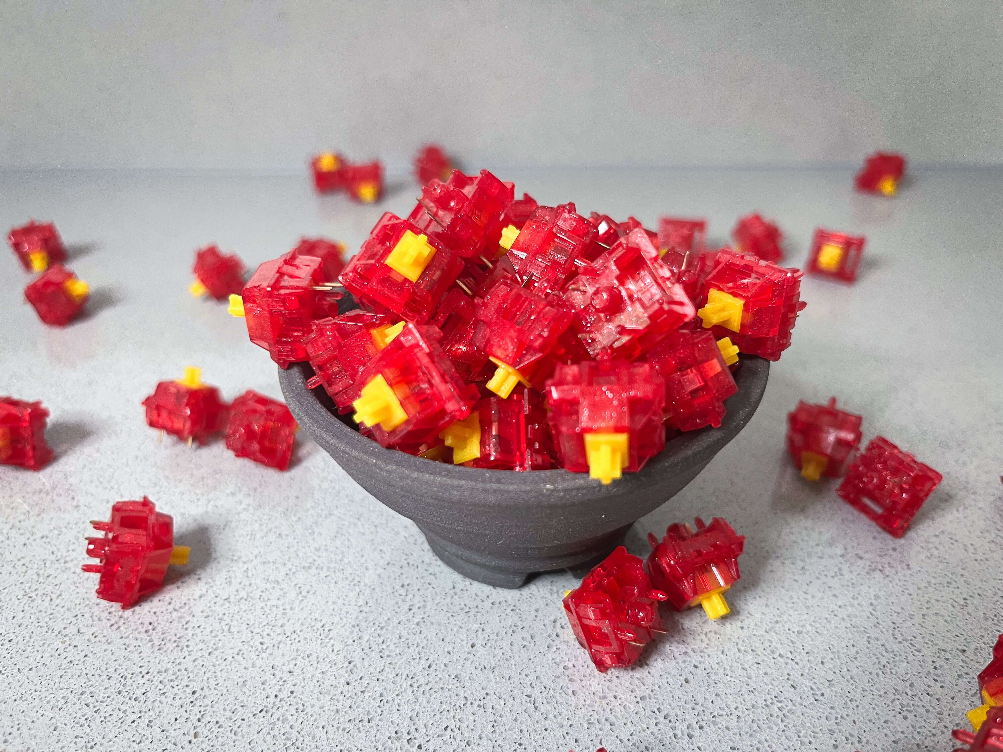 Tecsee Ruby Linear Switches - 58.5g, POM Stem (10 Pack) £4.00