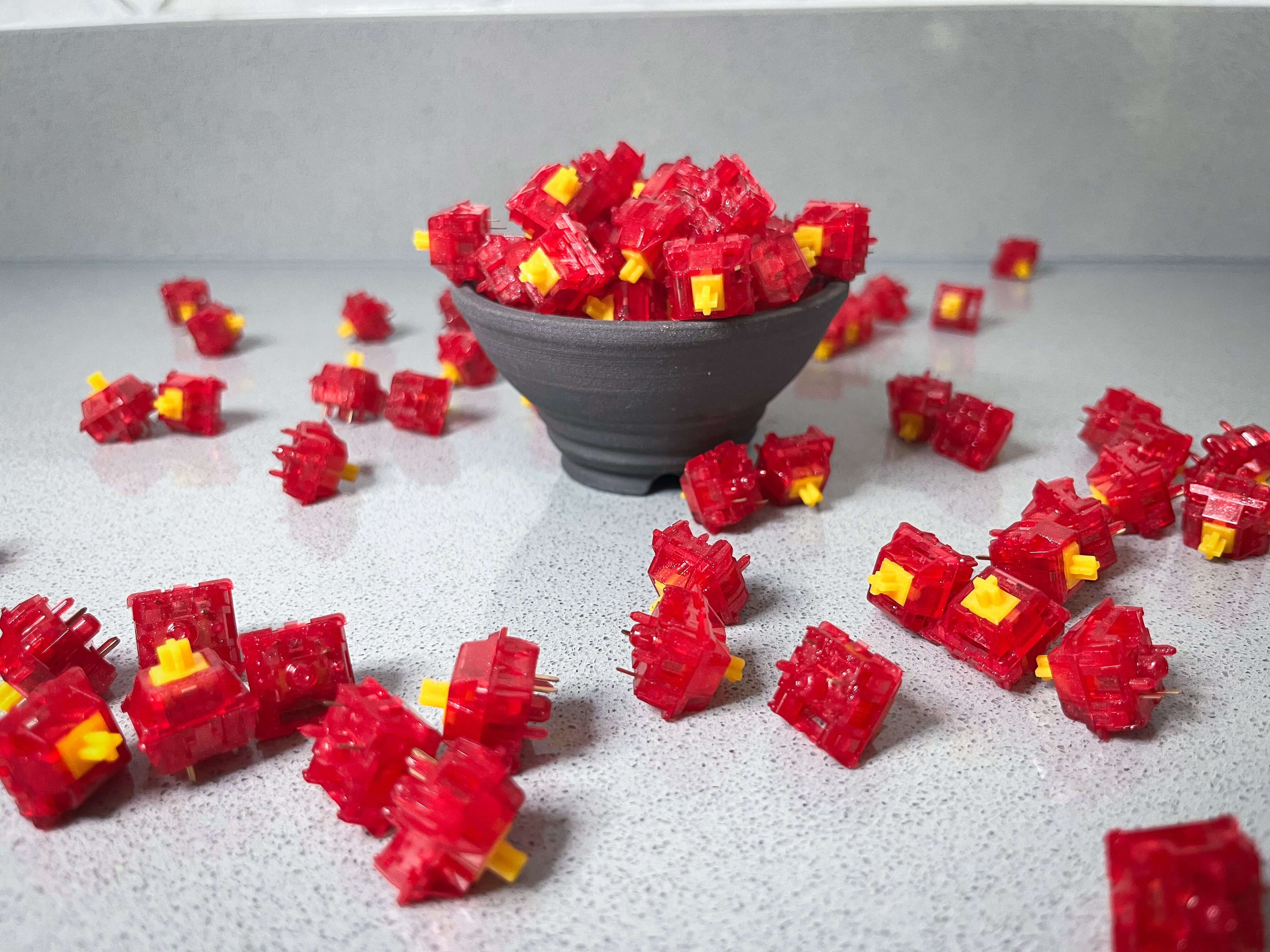 Tecsee Ruby Linear Switches - 58.5g, POM Stem (10 Pack) £4.00