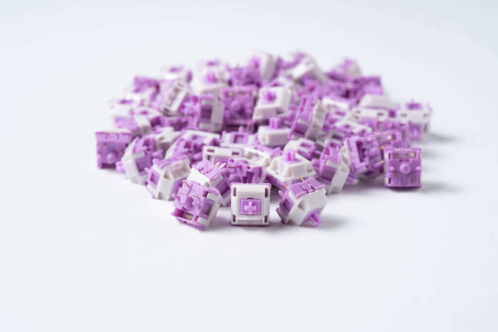 DK Creamery Blueberry Swirl Switches (10 per pack) for Custom Mechanical Keyboards