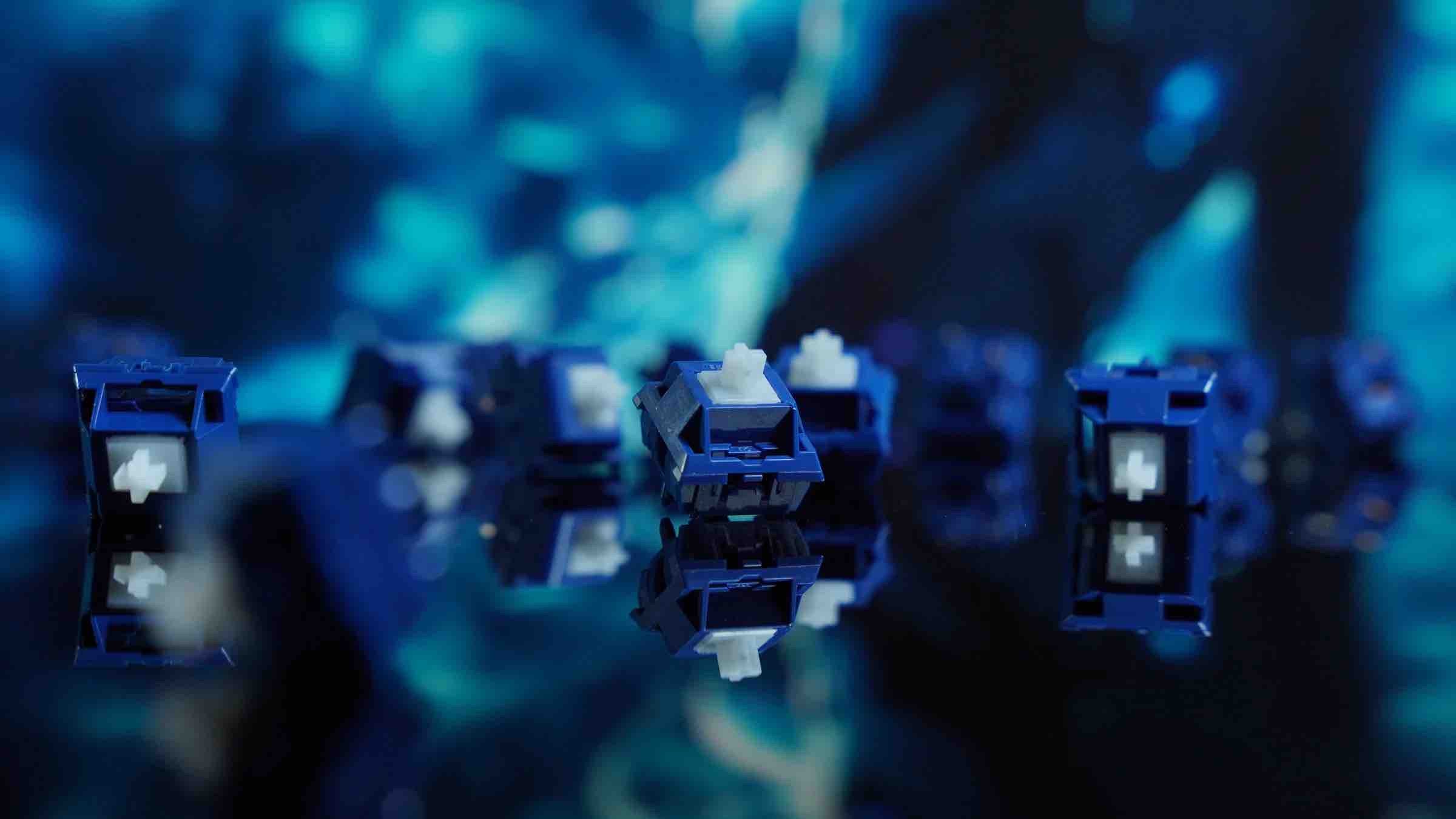 Keygeek Cyan Linear Switches (10 pack)