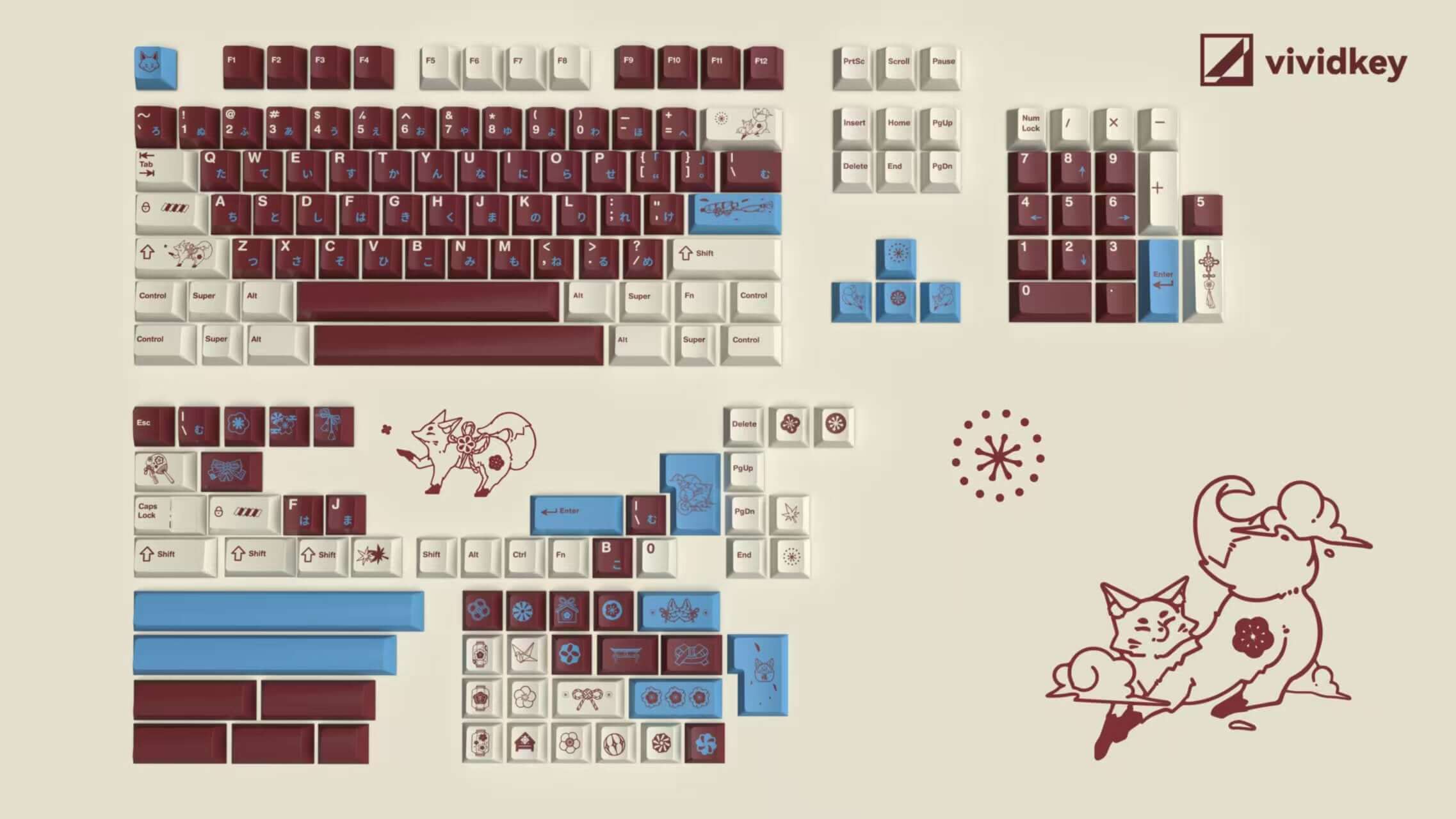 Vividkey Fox Shadow Keycaps