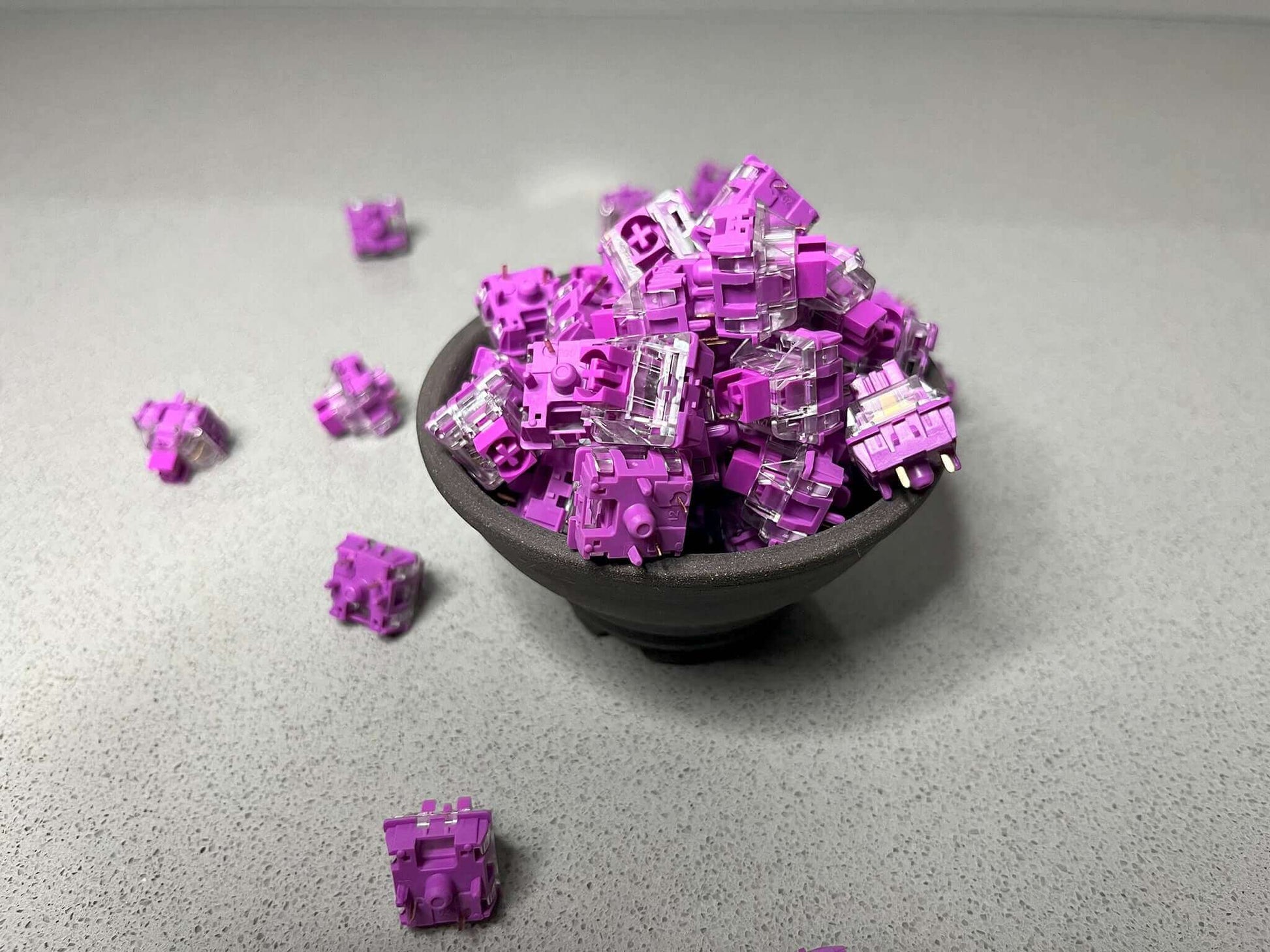 Jerzzi Violet Tactile Switches (10 per pack) for Custom Mechanical Keyboards