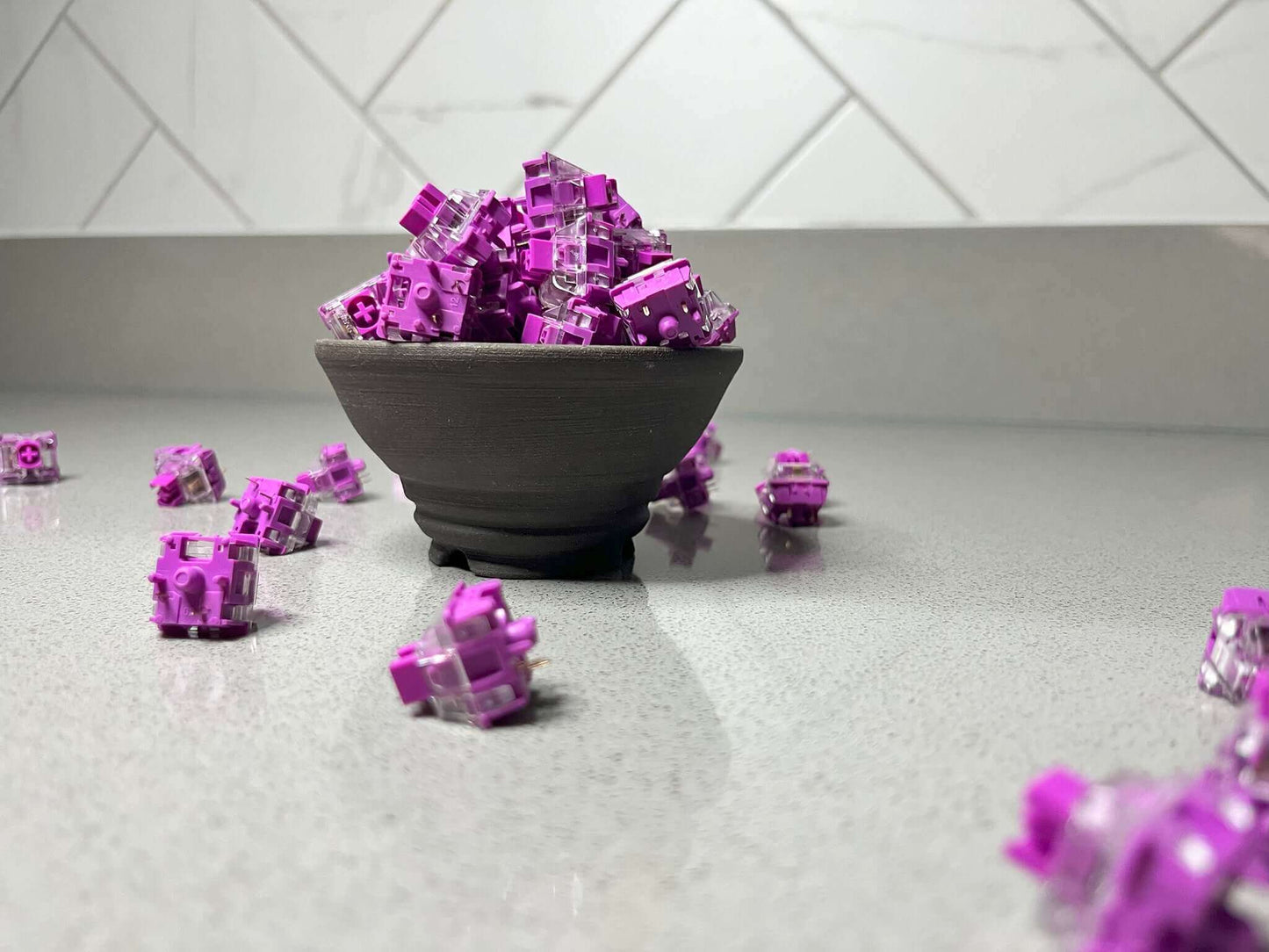 Jerzzi Violet Tactile Switches (10 per pack) for Custom Mechanical Keyboards