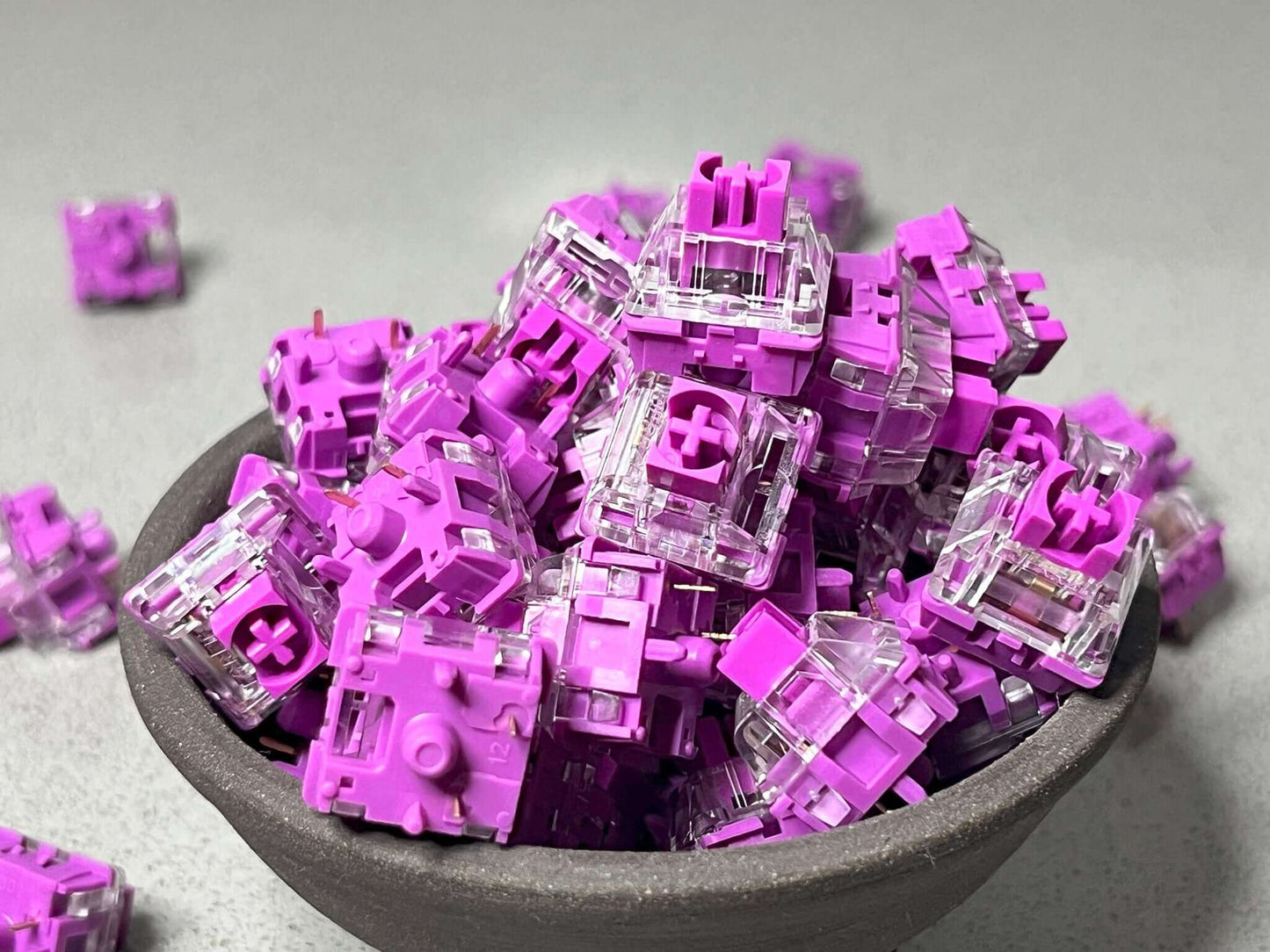 Jerzzi Violet Tactile Switches (10 per pack) for Custom Mechanical Keyboards