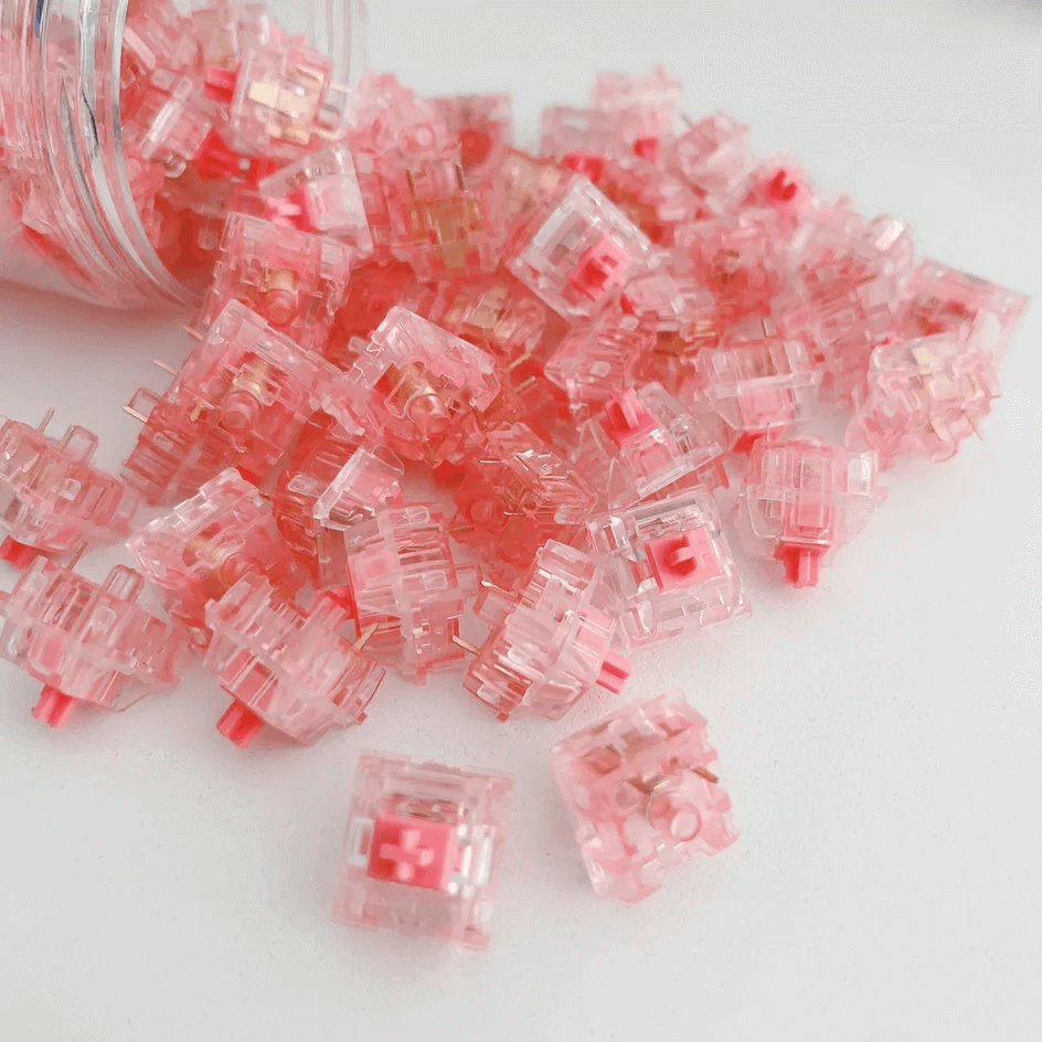 KTT Strawberry V2 Linear Switches (10 per pack) for Custom Mechanical Keyboards