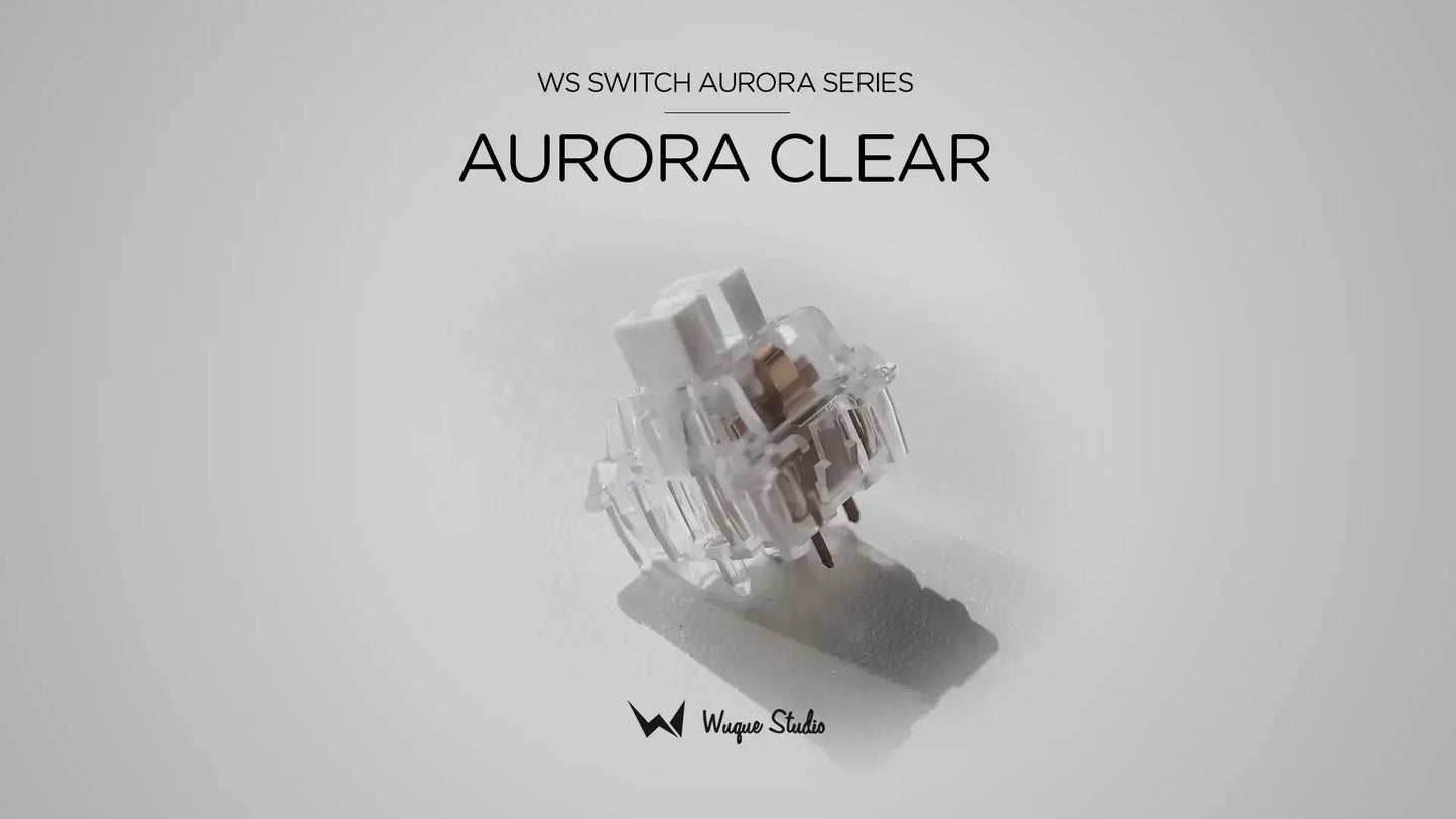 Wuque Studio Aurora Clear Linear Switches (10 per pack) for Custom Mechanical Keyboards