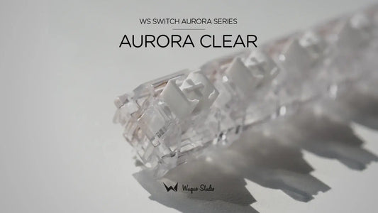 Wuque Studio Aurora Clear Linear Switches (10 per pack) for Custom Mechanical Keyboards