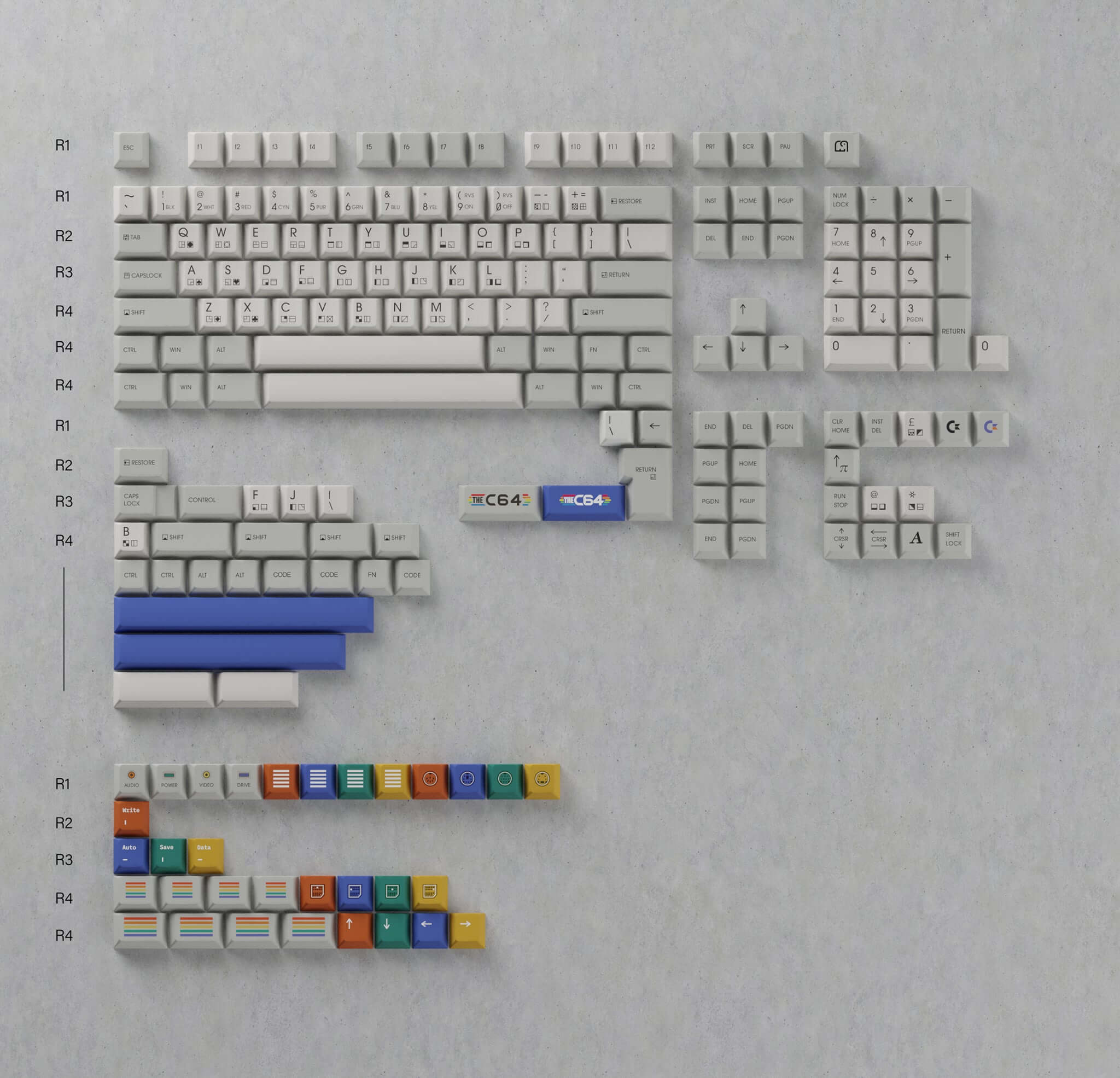 Vividkey x Eleworks Retro C64 Keycaps
